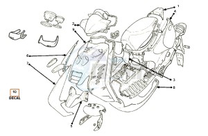 Ark AC 45 Blue-Matt Black 50 drawing Colored parts