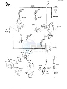 ZX 600 C [NINJA 600R] (C1-C2) [NINJA 600R] drawing IGNITION SWITCH_LOCKS_REFLECTORS