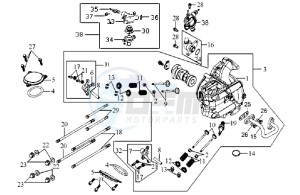 HD 125 EVO drawing CYLINDER HEAD CPL   / THERMOSTAT