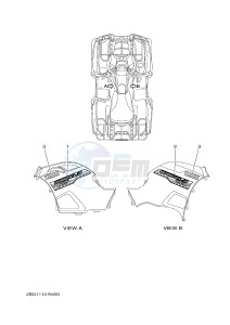 YFM700FWAD YFM700PHF GRIZZLY 700 EPS SPECIAL EDITION (B387) drawing GRAPHICS