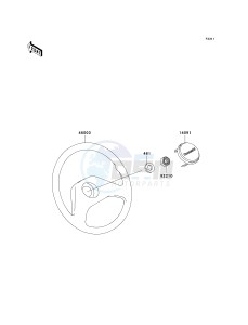 KAF 950 B [MULE 3010 DIESEL 4X4] (B7F) B6F drawing STEERING WHEEL