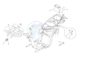 Liberty 50 4T PTT 2009-2017 drawing Remote control switches - Battery - Horn