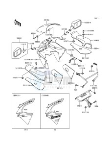 ZX 600 F [NINJA ZX-6R] (F1-F3) [NINJA ZX-6R] drawing COWLING-- ZX600-F2- -