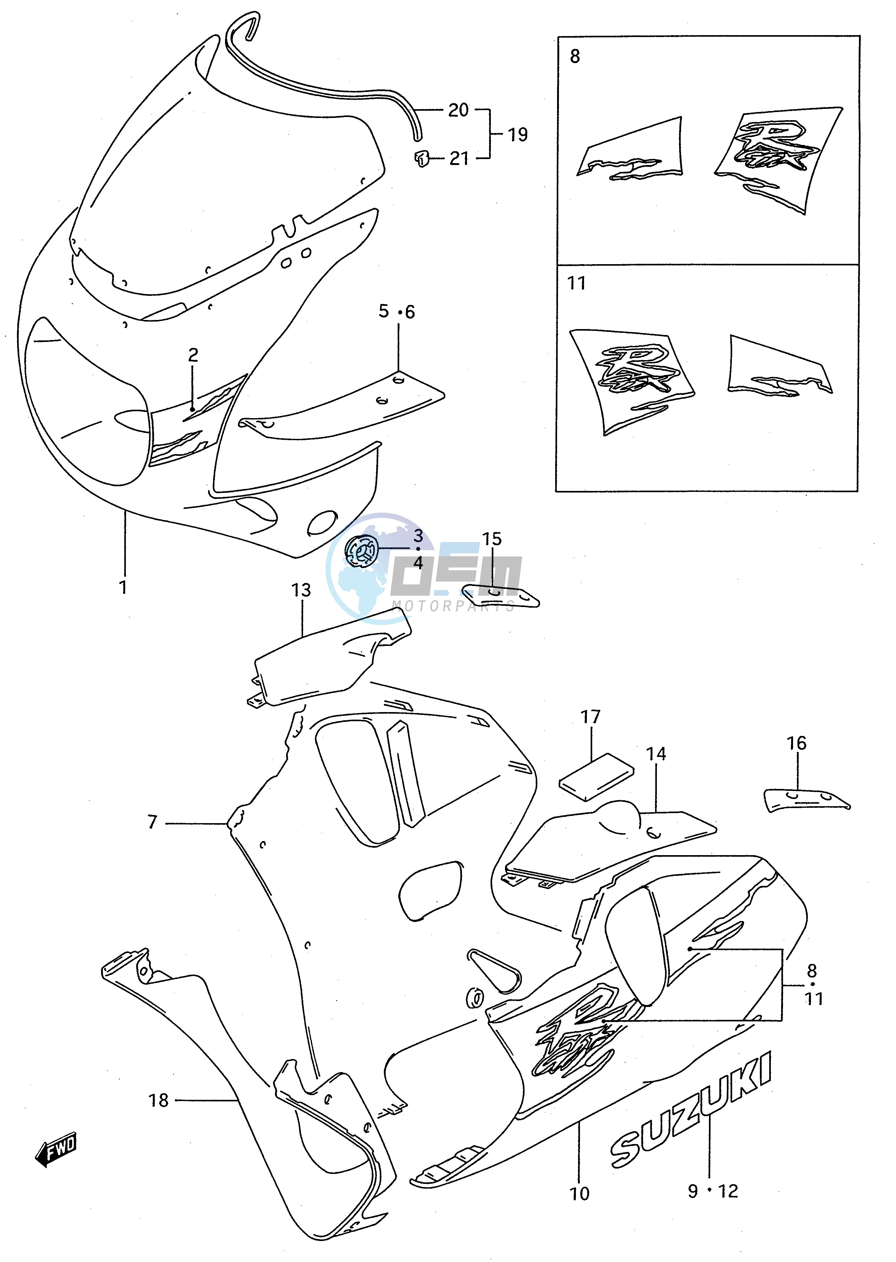 COWLING BODY (MODEL R 1UJ)