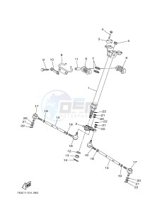 YFM350A YFM35GTXG GRIZZLY 350 2WD (B147) drawing STEERING