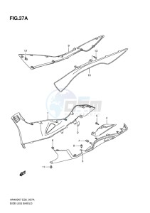 AN400 BURGMAN EU-UK drawing SIDE LEG SHIELD