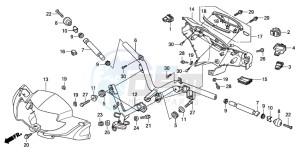 ANF125 drawing HANDLE PIPE/HANDLE COVER/ SWITCH (2)