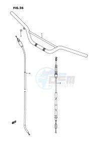 RM125 (E3) drawing HANDLEBAR