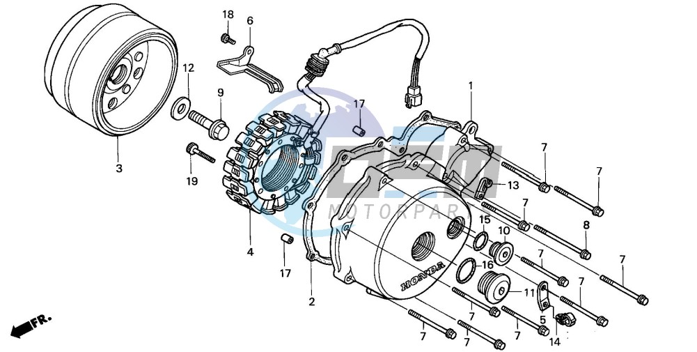 LEFT CRANKCASE COVER/ GENERATOR