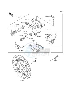 ZL 600 B [ELIMINATOR 600] (B2-B3) [ELIMINATOR 600] drawing FRONT BRAKE