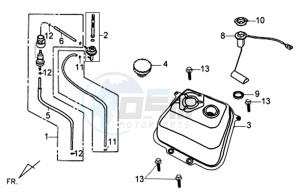 ORBIT II 50 drawing FUEL TANK - FUEL CUT