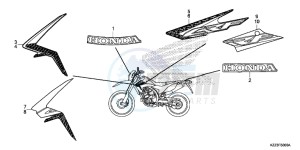 CRF250LE CRF250L Korea - (KO) drawing MARK/STRIPE (CRF250L)