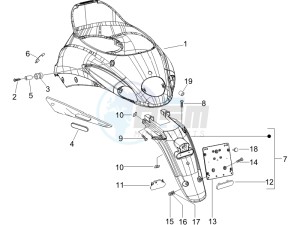 Liberty 50 4t Delivery drawing Rear cover - Splash guard