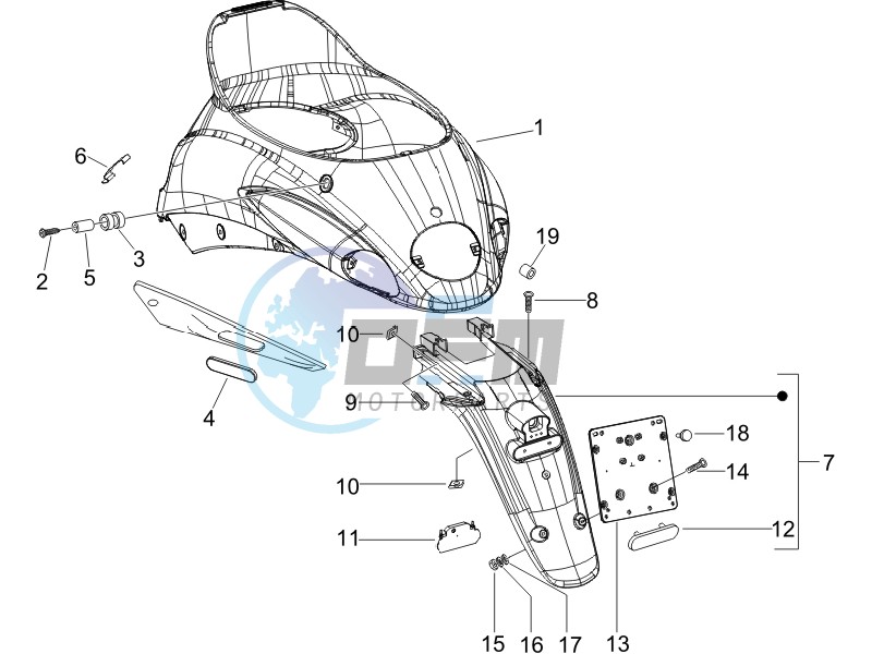 Rear cover - Splash guard