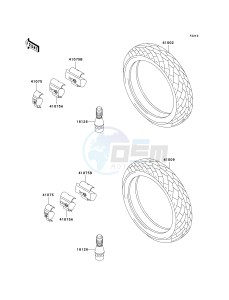 EX 500 D [NINJA 500R] (D10-D12) [NINJA 500R] drawing TIRES