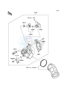 KFX450R KSF450BBF EU drawing Throttle