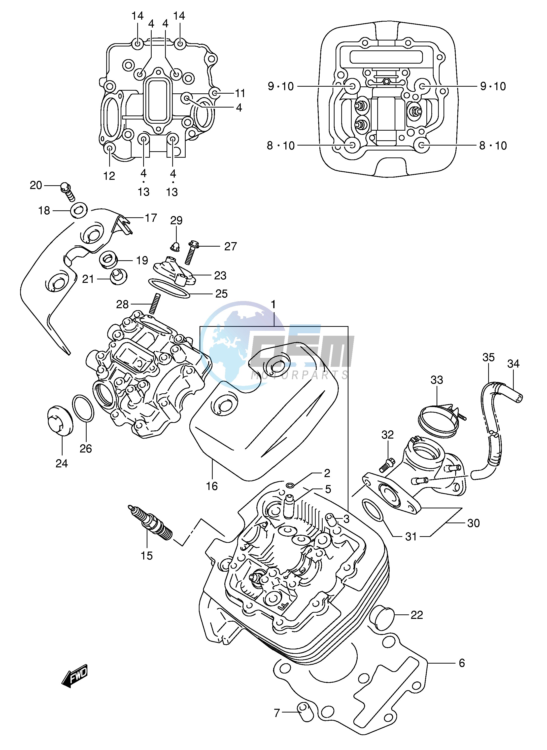 CYLINDER HEAD (FRONT)