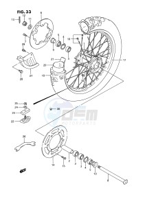 RM250 (E2) drawing REAR WHEEL