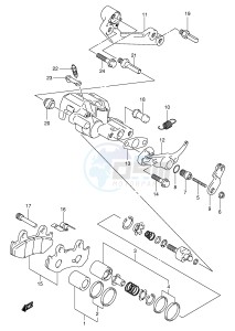 AN250 (E2) Burgman drawing REAR CALIPER (MODEL K1 K2)