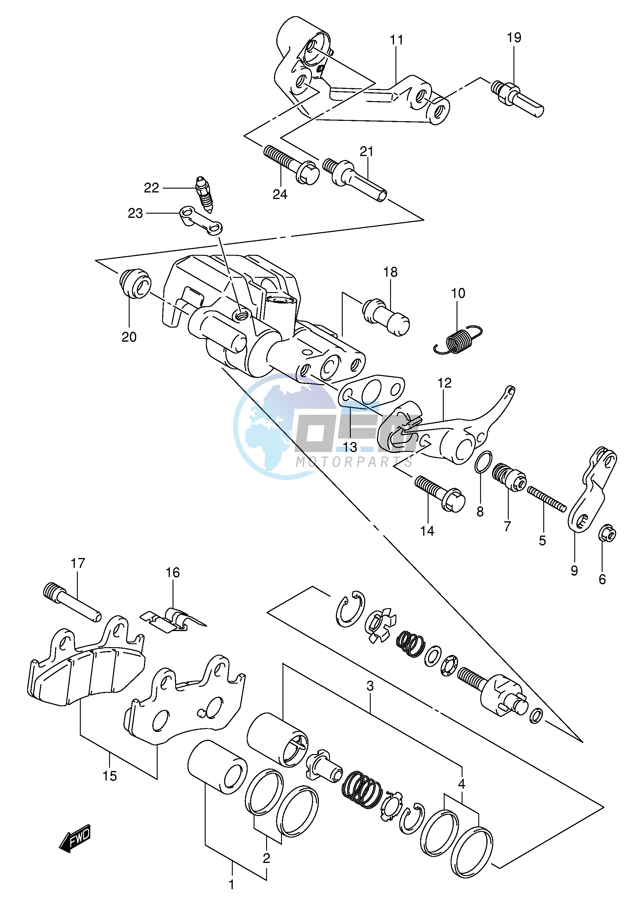 REAR CALIPER (MODEL K1 K2)