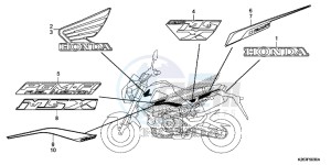 MSX125D MSX125 UK - (E) drawing MARK/STRIPE