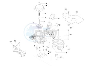 Liberty 125 4T Delivery E3 NEXIVE drawing Carburetor's components