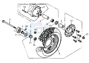 JUNGLE - 50 cc drawing FRONT WHEEL