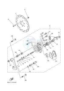 YXZ1000E YXZ10YPXG YXZ1000R EPS (2HC6) drawing REAR BRAKE CALIPER 2