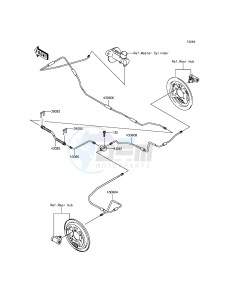 MULE 600 KAF400BGF EU drawing Rear Brake Piping