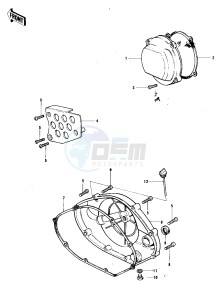 KX 250 (A) drawing ENGINE COVERS -- 74-76- -