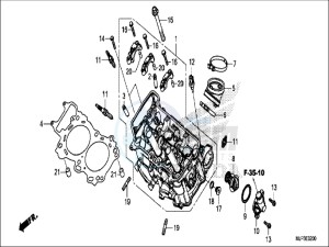 CRF1000DH 2ED - (2ED) drawing CYLINDER HEAD