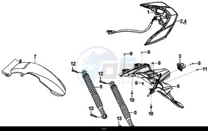 SYMPHONY SR 125 (AZ12W4-EU) (L7-M0) drawing TAIL LIGHT - RR. CUSHION