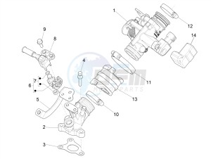 LIBERTY 50 (EMEA) drawing Throttle body - Injector - Induction joint