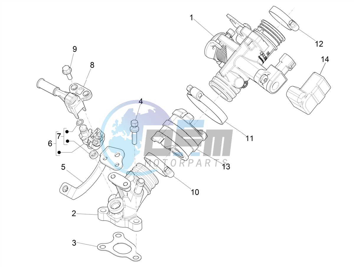 Throttle body - Injector - Induction joint