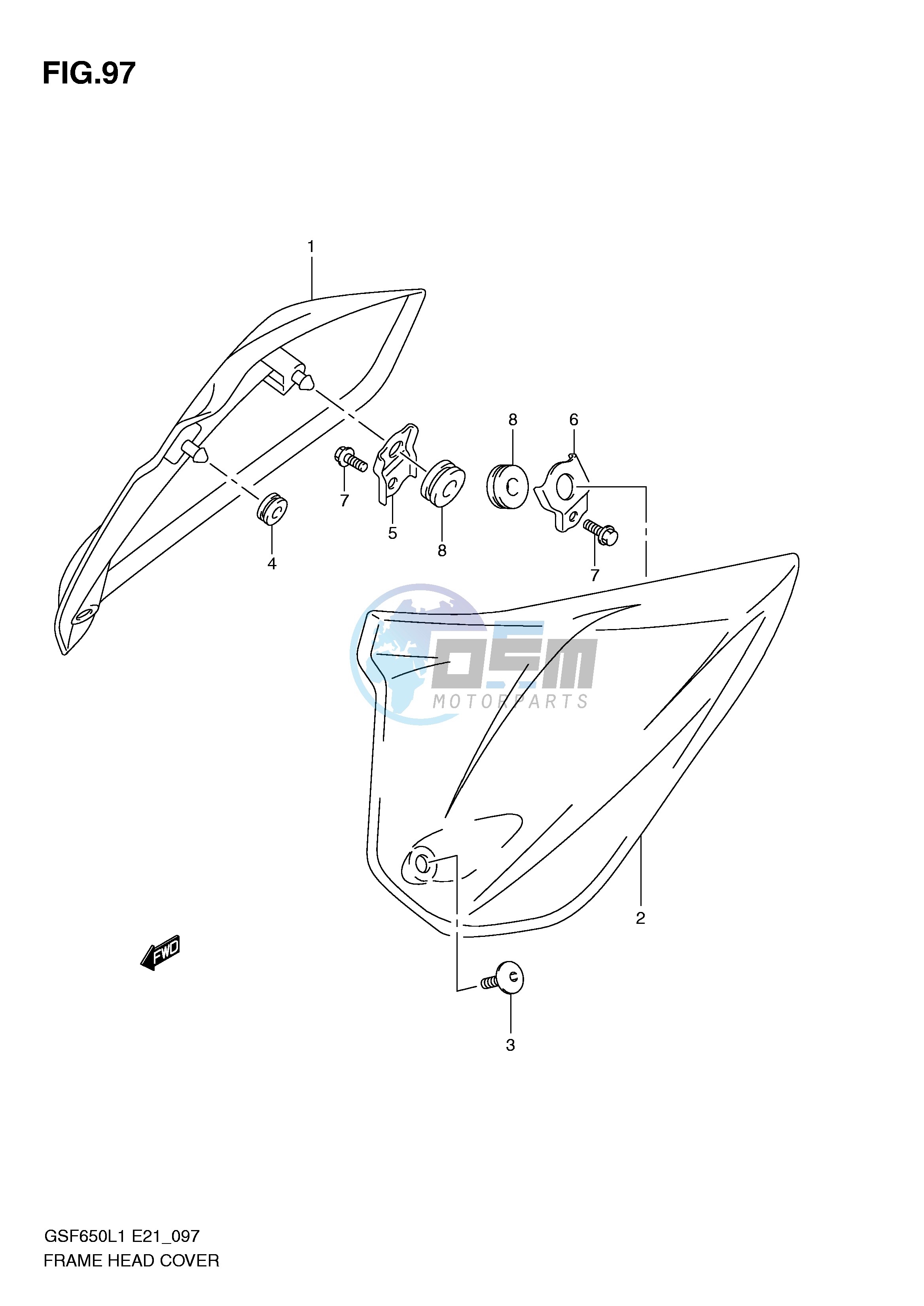 FRAME HEAD COVER (GSF650AL1 E21)