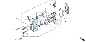 CBF150SH drawing FRONT BRAKE CALIPER