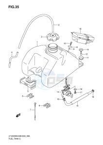 LT-Z400 (E28-E33) drawing FUEL TANK