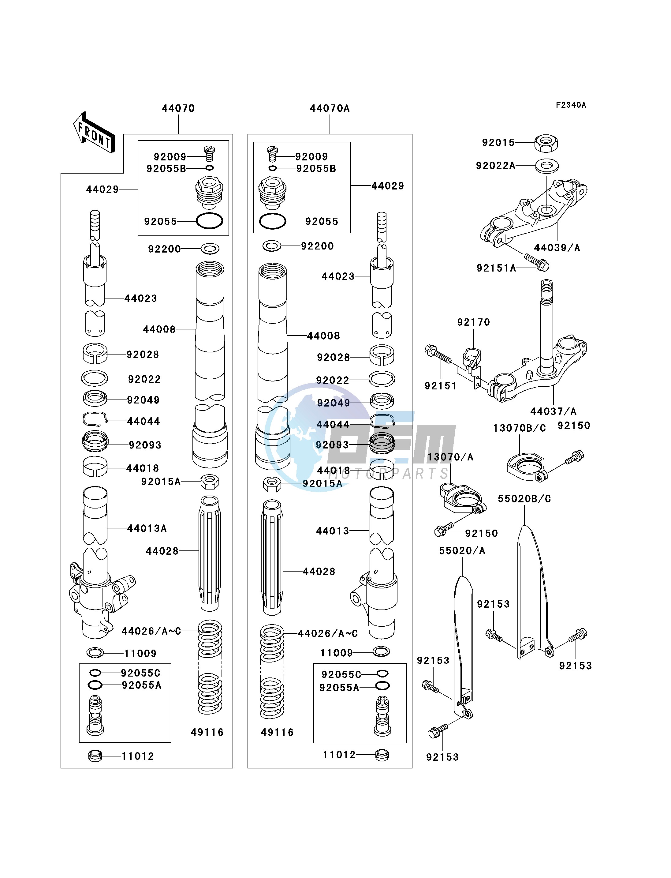 FRONT FORK -- A7F - A9FA- -