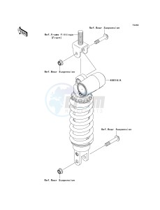 ZX 600 R [NINJA ZX-6R MONSTER ENERGY] (R9FA) R9F drawing SHOCK ABSORBER-- S- -