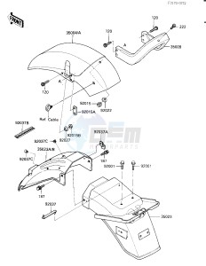 ZX 900 A [NINJA] (A1-A2) NINJA 900 drawing FENDERS