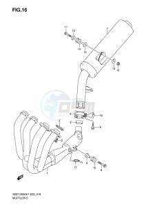 GSF1250 (E2) Bandit drawing MUFFLER