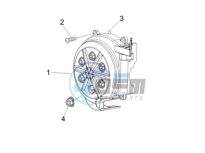 Flywheel magneto cover - Oil filter