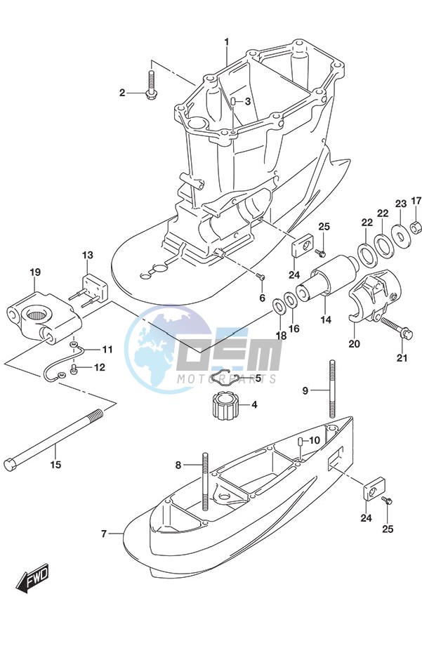 Drive Shaft Housing w/Transom (XX)