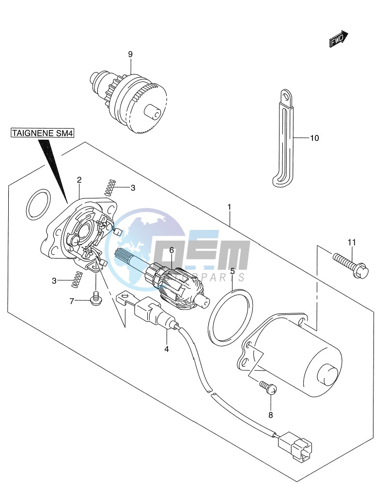 STARTING MOTOR (MODEL K8/K9/L0)