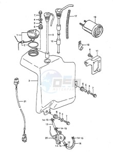 DT 65 drawing Oil Tank (1988 to 1994)