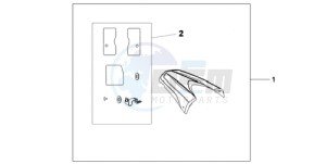 CB600FA39 Spain - (SP / ABS ST) drawing REAR SEAT COWL QUASAR SILVER METALLIC