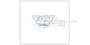 CBR1000RA9 France - (F / ABS CMF HRC MKH) drawing EPSO STICKER FIREBLADE WS