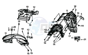 ORBIT III 50 25KMH (L8) NL drawing REAR MUDGUARD - MUDGUARD