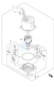 DF 250 drawing PTT Motor SS Model w/Transom (L)