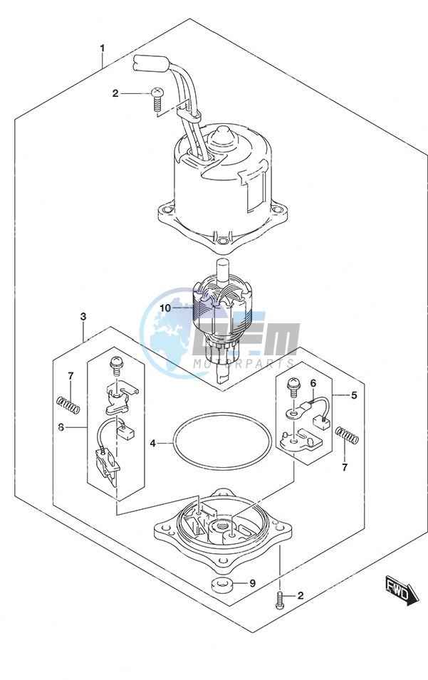 PTT Motor SS Model w/Transom (L)